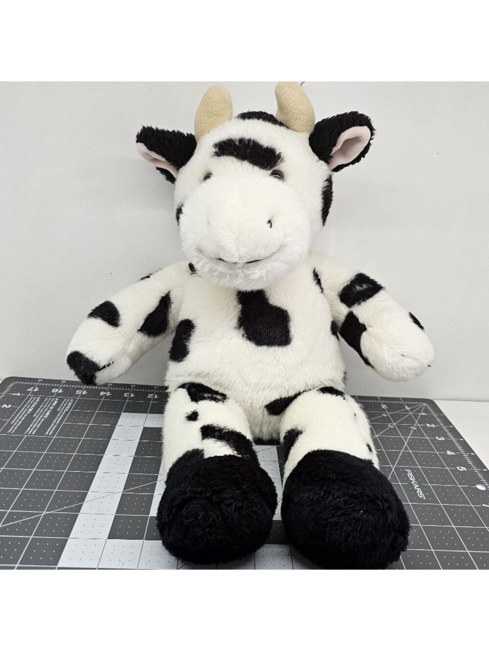Build A Bear Holstein Cow Black White Retired Vintage 17” Plush Stuffed Animal